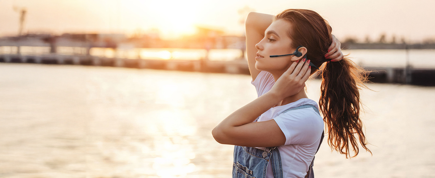 open ear headphones with mic