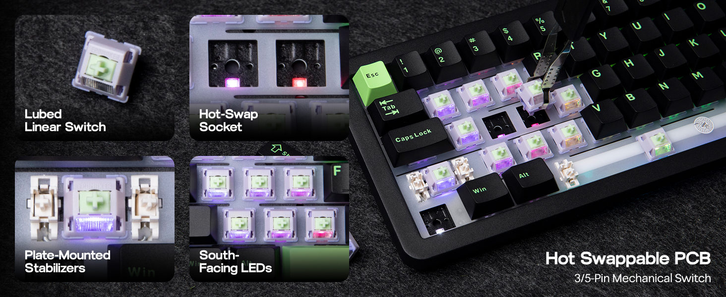 Galaxy68 Wireless Mechanical Keyboard in Aluminum with QMK/VIA Support