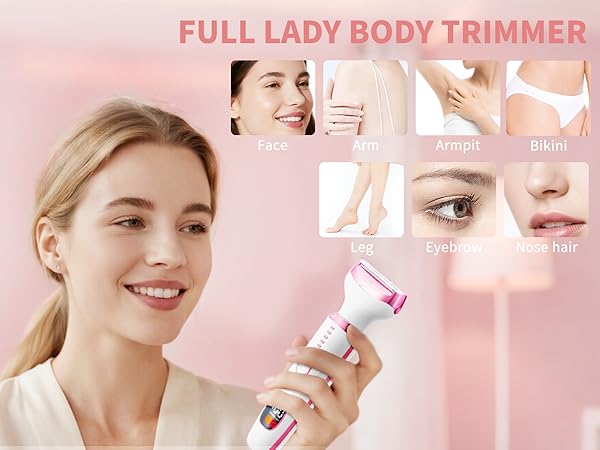 Electric Razors Bikini Trimmer Women Shaver Shaving Waterproof Rechargeable Pubic Hair Led Display