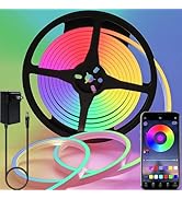 Lucienstar 16.4FT Neon Rope Lights, Control with App/Remote,Flexible Led Rope Lights,Multiple Mod...