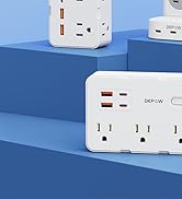DEPOW Power Strip Surge Protector, 5FT Braided Extension Cord with Multiple Outlets-8 AC Outlets ...