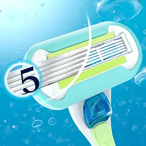 5 blades razor