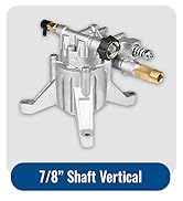 YAMATIC 7/8" Shaft Vertical Pressure Washer Pump 3000 PSI @ 2.5 GPM Replacement Pump for Power Wa...