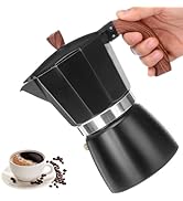 SHANGSKY Espresso Maker Italian Coffee Maker 10oz, Stovetop Coffee Maker Cafetera Italiana Alumin...