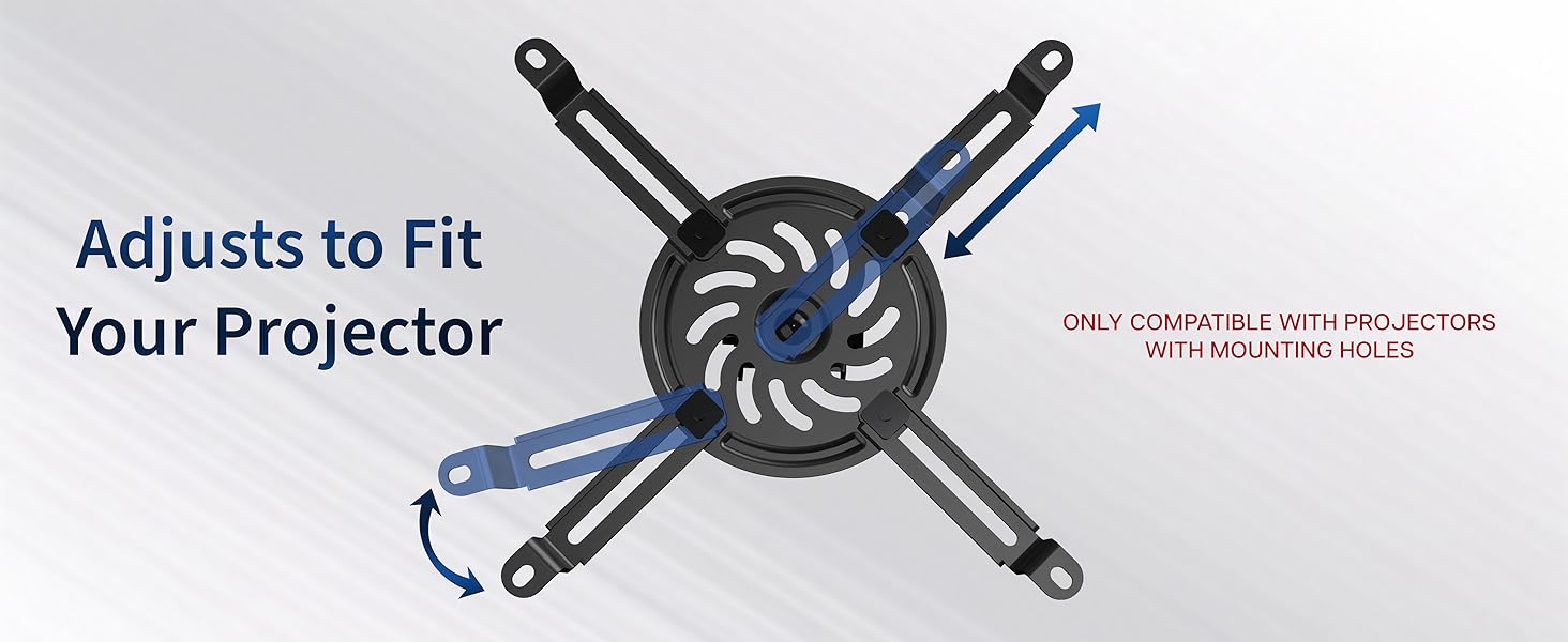 Extending Ceiling Projector Mount, Height Adjustable Projection