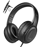 awatrue Kids Headphones for School Travel, 85/94dB Safe Volume Limit, 3.5mm Jack, HD Mic, Portabl...
