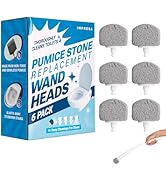IMPRESA [6 Pack] Pumice Stone Toilet Bowl Cleaner for Clorox Toilet Wand Refills - Reusable Set f...