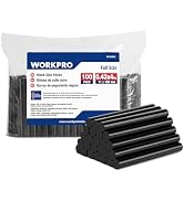WORKPRO Black Hot Glue Sticks, 100-Pack, 0.43" x 4" | Strong EVA Adhesive, All-Temp, Fast Curing,...