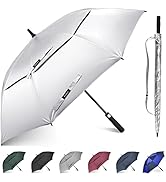 Gonex 54/62/68/72/80 Inch Extra Large Golf Umbrella, Automatic Open Travel Rain Umbrella with Win...