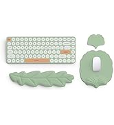Lauspuck Keyboard Wrist Rest and Mouse Pad with Wrist Support Set, Ergonomic Leaf Shape Mouse Pad...