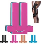 Kinesiology Tape for Knees, 12 Count Pre-Cut Waterproof Knee Tape for Knee Pain Relief Pre Cut, O...