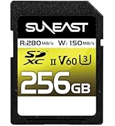SUNEAST Ultimate Pro 256GB SDXC UHS-II Memory Card — Up to 280MB/s, 150MB/s Write, V60, C10, U3, ...