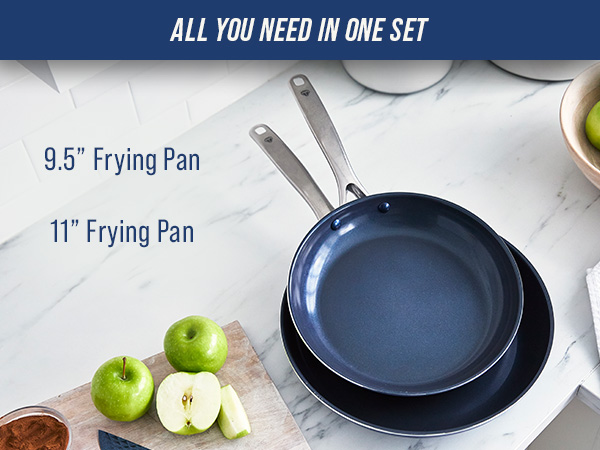 BlueDiamond, Ceramic Nonstick, PFAS-Free, Non-Toxic, Cookware, Frypans, Classic