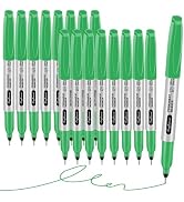 craftinova Ultra Fine Point Permanent Markers Green, 16 Pack, Extra Fine Point, Waterproof, Quick...