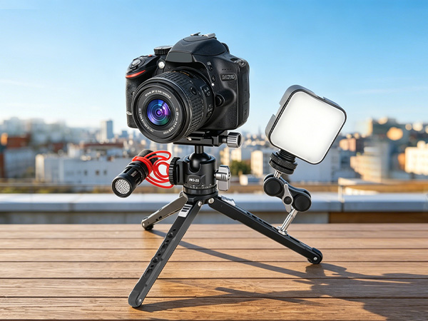 Koolehaoda Mini Tripod for Camera, 3-in-1 Selfie Stick Tripod