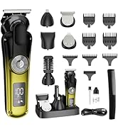 Ourcec Beard Trimmer for Men Professional Rechargeable Cord/Cordless 5 in 1 Beard Nose Ear Body G...