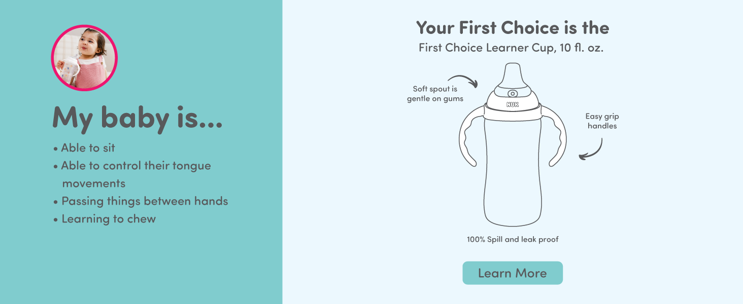 nuk first choice learner cup soft spout spill leak proof mickey mouse bpa free 6 months easy grip