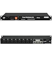1U PDU Rackmount Power Strip - Surge Protector, 8 NEMA 5-15R 15A Outlets, w/5-Port Gigabit Ethern...