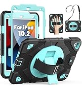 SEYMAC for iPad 9th/ 8th/ 7th Generation Case, Full-Body Shockproof Case with Screen Protector, 3...