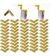 Performore 50 Pack Brass Corners- Protect Corners and Decorate Your Book, for Scrapbook, Notebook...