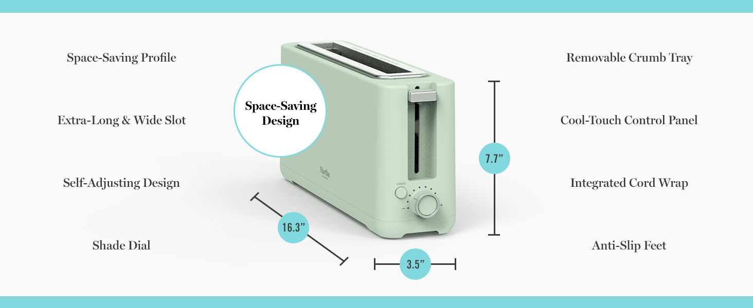 martha stewart, electrics, Long Slot Toaster