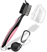 Professional Golf Club Brush, Golf Brush and Groove Cleaner with Retractable Zip-line and Aluminu...