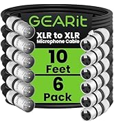 GEARit XLR Cables, Male to Female Microphone Cable 3-Pin Balanced Shielded Mixer XLR to XLR Cable...