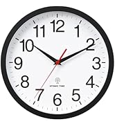 Rohioue Atomic Wall Clock, Modern 10 Inch Battery Operated Wall Clocks, Analog Clock for Living R...