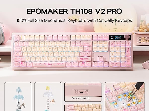TH108 V2 PRO Wireless Gaming Keyboard