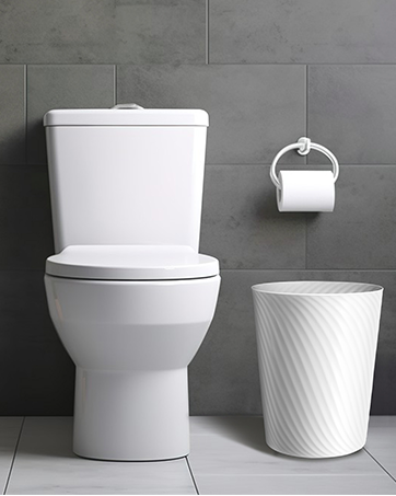 bathroom trash cans