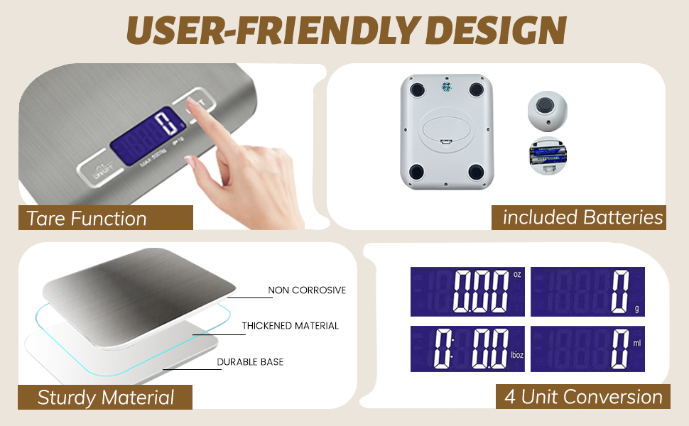 rechargeable kitchen food scale