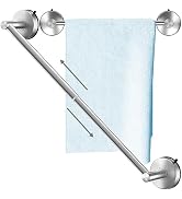 DGYB Adjustable Suction Cup Towel Bar for Bathroom 14 Inch ~ 27 Inch Brushed Nickel Towel Rack St...