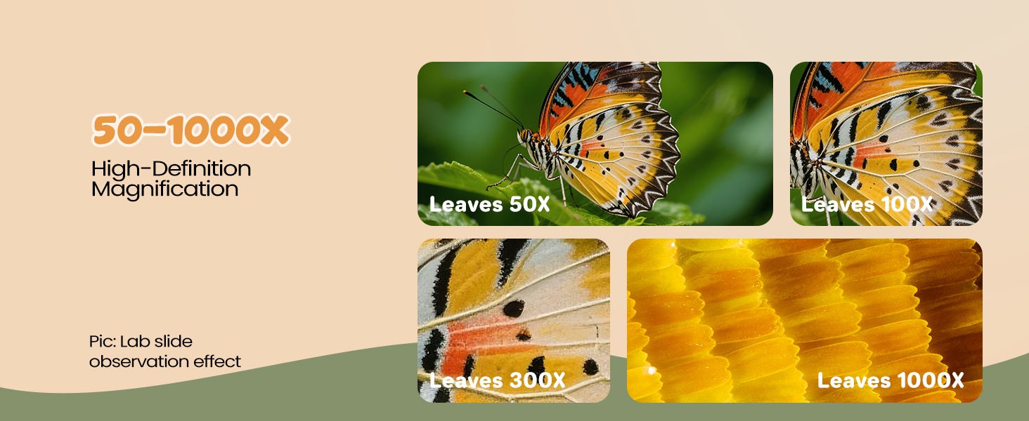 50-1000x Kids Microscope