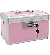 xydstay Medicine Lock Box,First Aid Safe Medication Storage Box,Layered Aluminum Daily Medicine C...