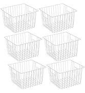 Redrubbit Deep Refrigerator Freezer Baskets, Wire Storage Basket Bins Organizer Large Household w...