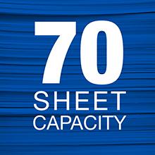 70 sheet capacity