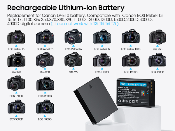 cannon rebel t7 battery