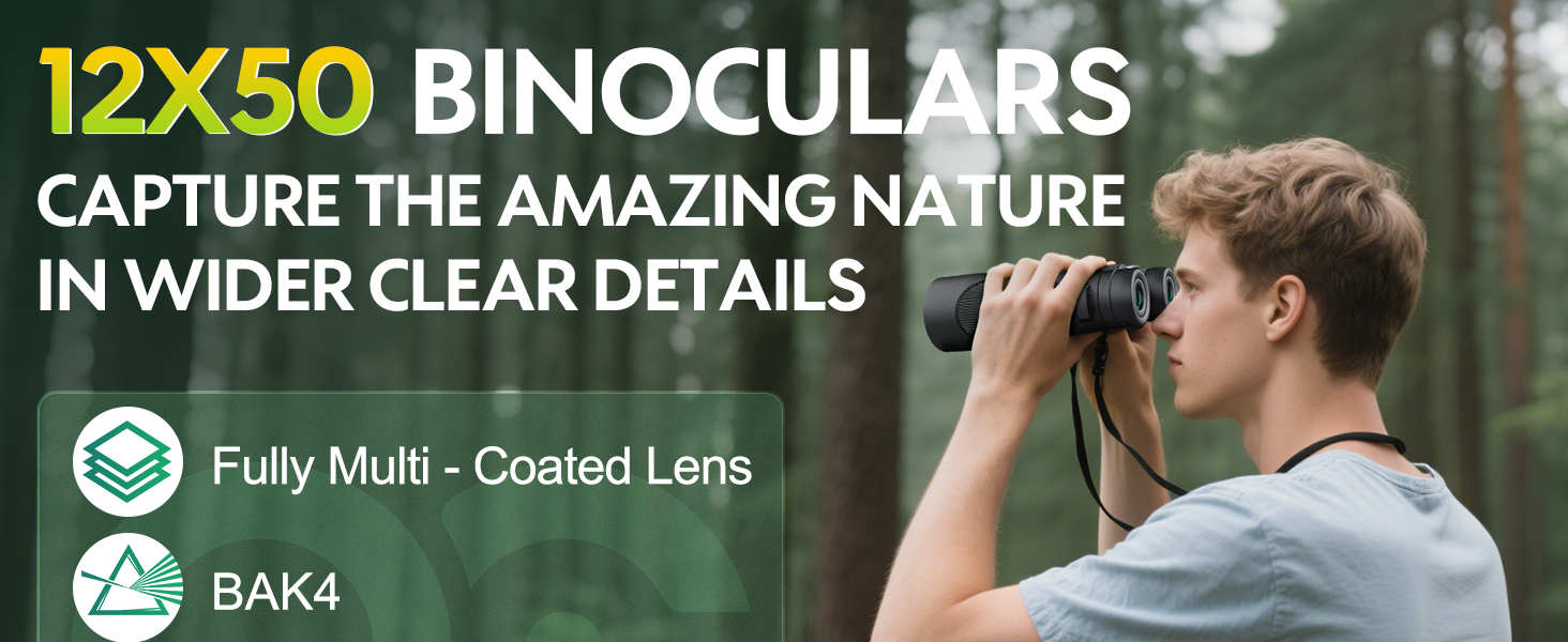 12X BINOCULARS FOR ADULTS HIGH POWERED