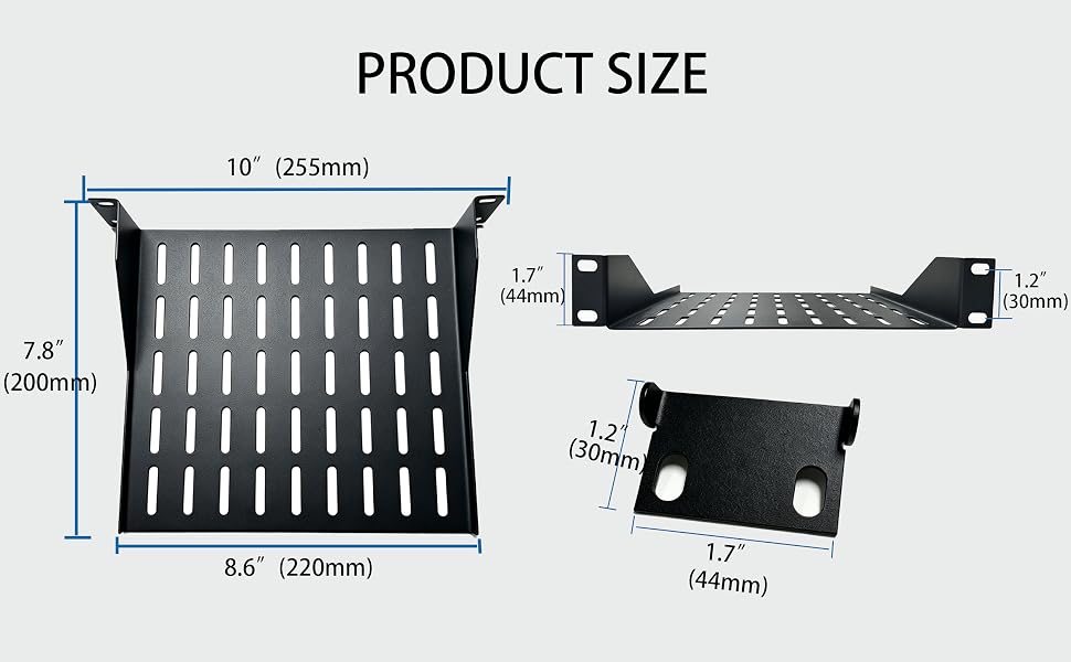 10 inch rack shelf