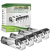 Filpestco Set of 4 Humane, Catch and Release, Reusable, Tunnel Motel Mouse and Rat Trap for Indoo...