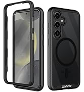 wahhle Samsung Galaxy S24 Case, Magnetic Wireless Charging Built in Screen Protector Full Body Sh...