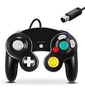 FIOTOK Gamecube Controller, Classic Wired Controller for Wii Nintendo Gamecube (Black)