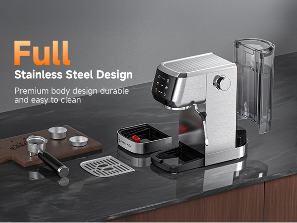 Full Stainless Steel Design Premium body design durable and easy to clean