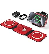 UCOMX 3 in 1 Charging Station for Mult-ple Devices,Foldable 3 in 1 Wireless Charger for Travel,Na...