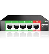 STEAMEMO 5 Port Gigabit Switch, Easy Smart Managed Ethernet Switch, Desktop or Wall Mount, Vlan, ...