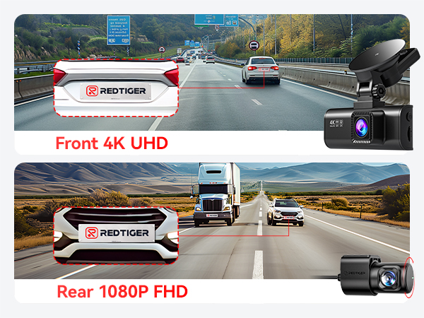 car camera dash cam front and rear
