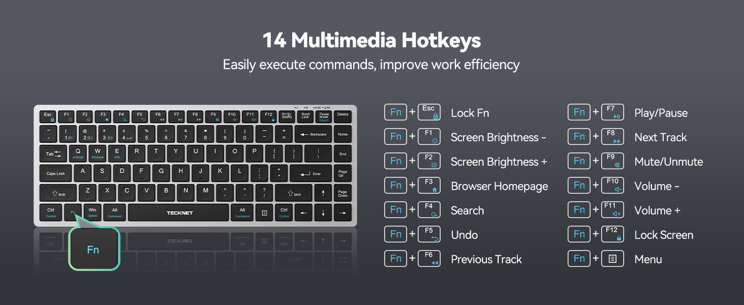 wireless keyboard rechargeable