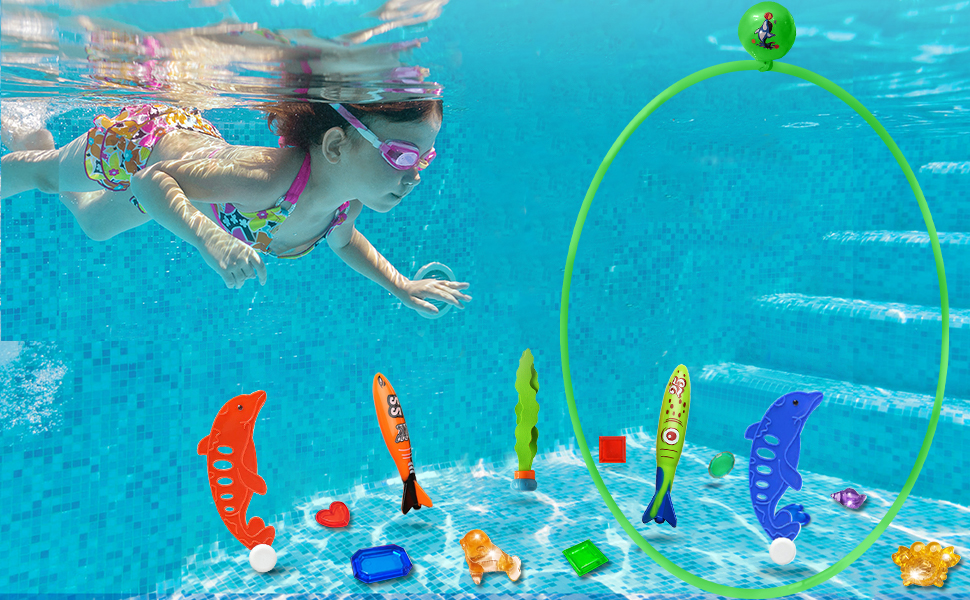 diving toys for pool rings hoops for kids dive toys