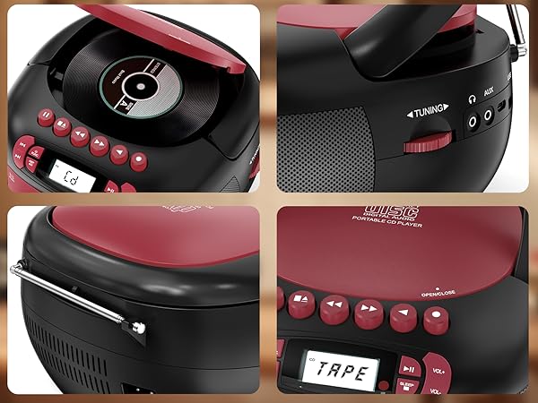 boom boxes radios with cassette and cd