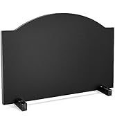 INNO STAGE 26" Fireplace Back Plates - Iron Fireback with Feet, Fireplace Wall Protection, Firepl...